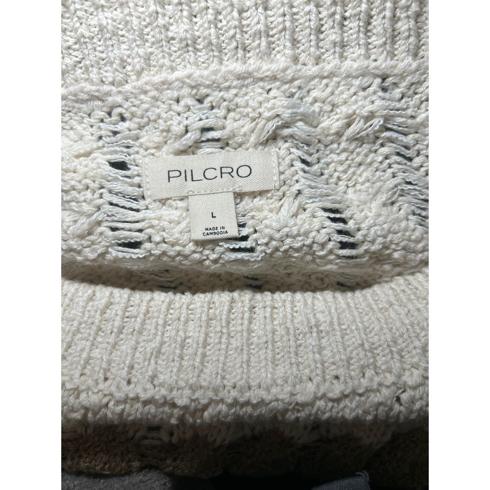 Pilcro NWOT Longline Stitch Sweater Neutral Striped Size L Oversized Knit Chunky - Picture 5 of 7